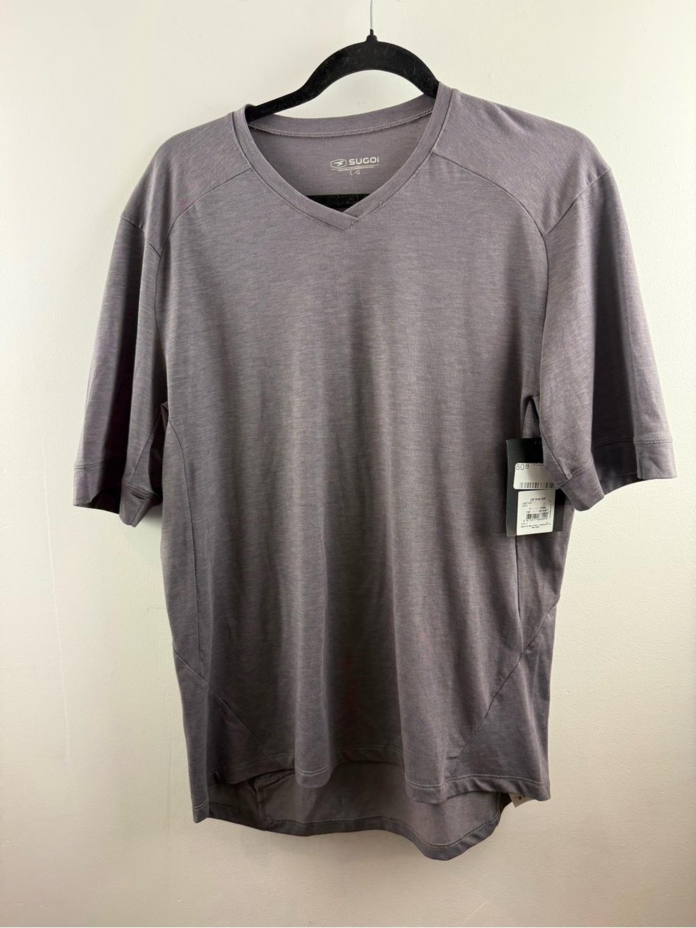 Sugoi Off Grid S/S Shirt Heather Charcoal Wool Blend Jersey Top NWT L
